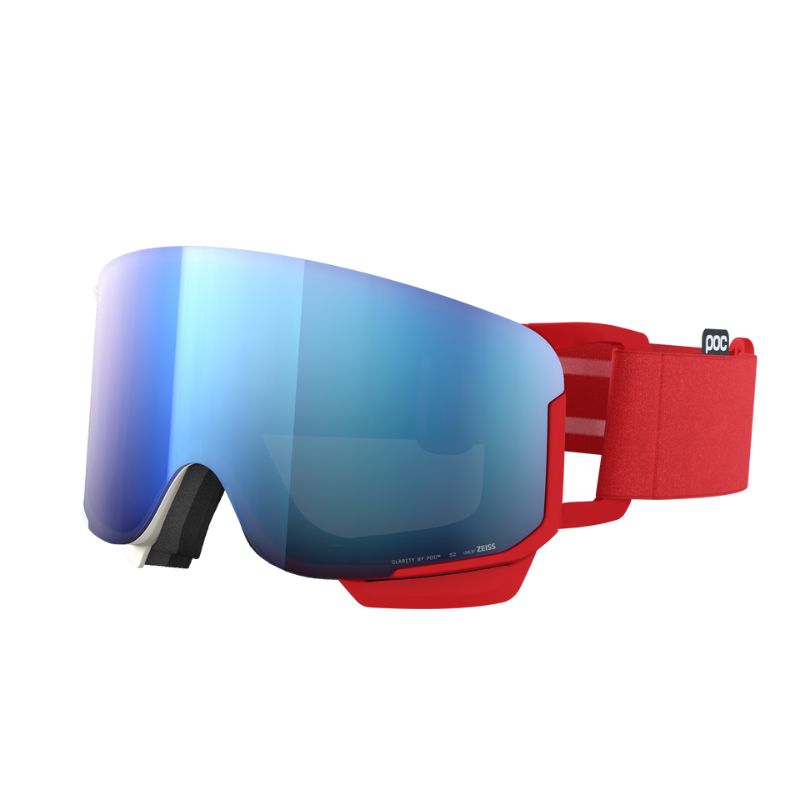 poc nexal goggles POC Nexal Mid Rouge/Blanc Goggle, red, Ski Goggles