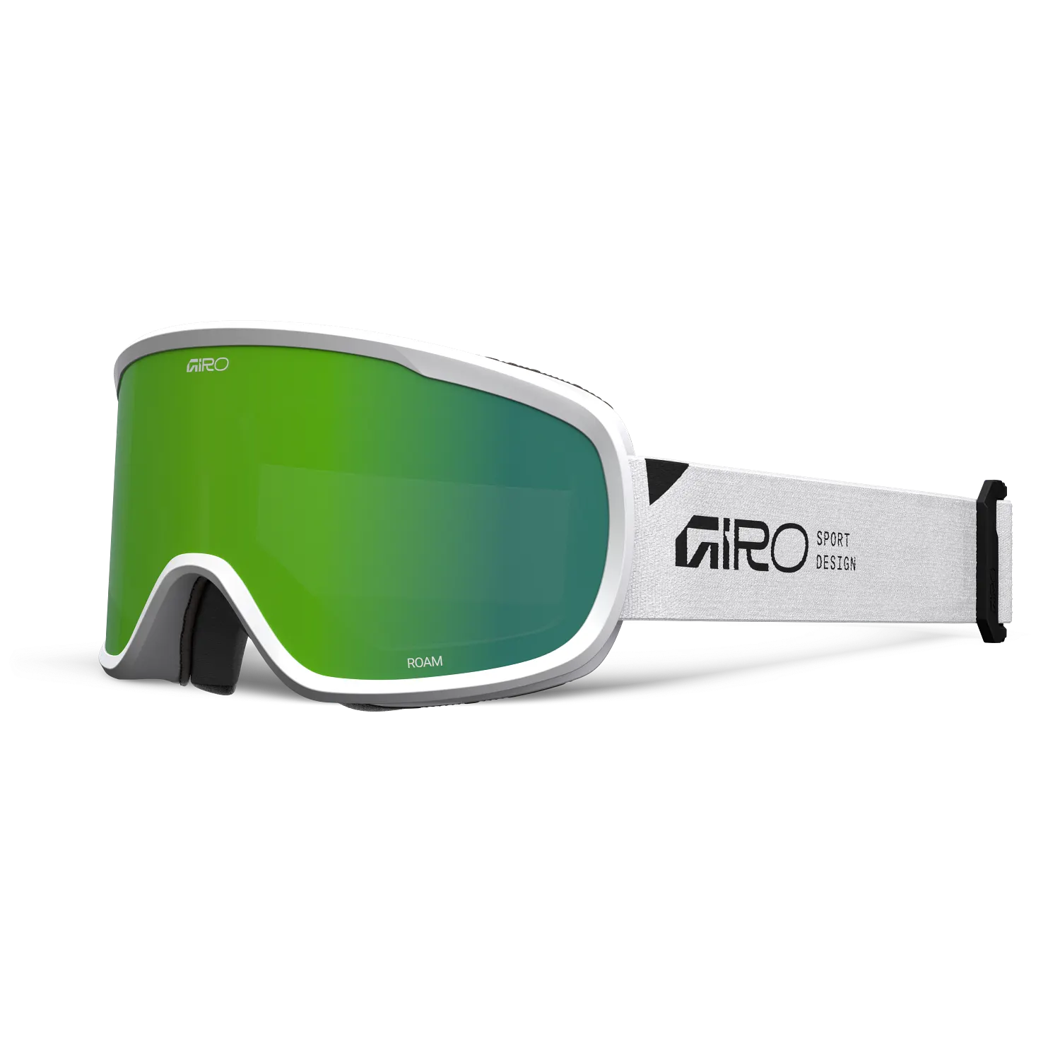 giro roam goggles Giro Unisex Roam Goggle – White Stacked – Loden Green Lens