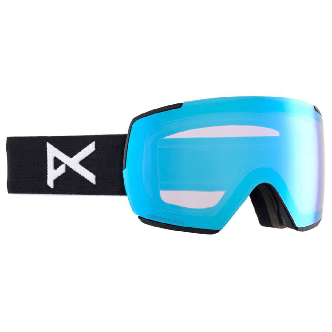 anon ski goggles magnetic face mask Anon M5 Goggles + Bonus Lens + MFI Face Mask Black/Perceive Variable Blue