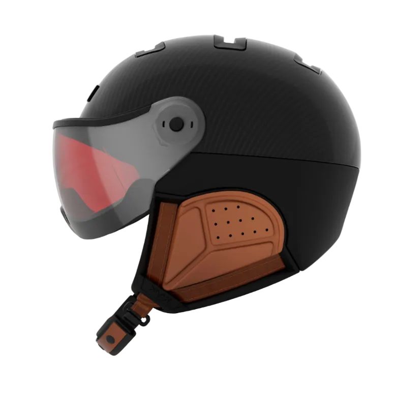 Kask Elite visor Photo Black, Mens/Women Merino Ski & Snowboard Helmet, Size 60 - Color Carbon
