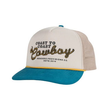 Sendero Coast To Cowboy Hat - Cream/Teal