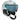 Kask Chrome Visor Vibes - White/Sky/Turquoise Mirror