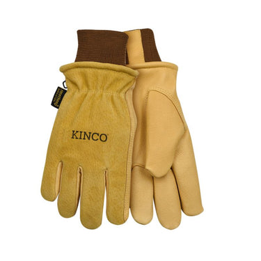 Kinco Lined Premium Grain & Suede Pigskin Driver with Knit Wrist