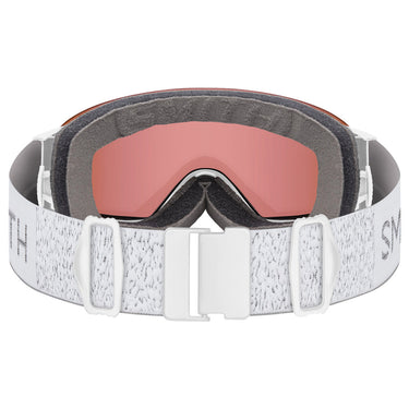 Smith I/O MAG S - White Chunky Knit/ChromaPop Everyday Rose Gold Mirror