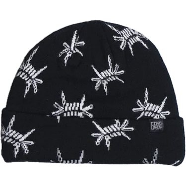 Corduroy Barb Beanie - Black