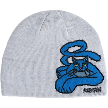 Corduroy Blue Cat By Jamie Lynn - White