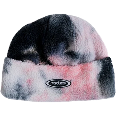 Corduroy Fleece Beanie - Black