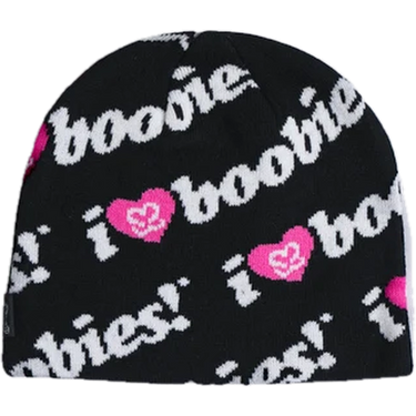 Corduroy Keep A Breast Beanie - Black