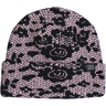 Corduroy Lace Beanie - Pink