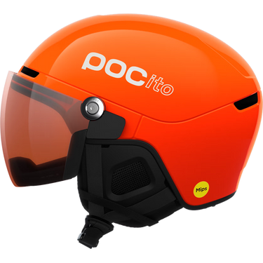POC POCito Obex Visor - Fluorescent Orange/Clarity POCito/Partly Sunny/Light Orange