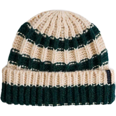 Autumn Headwear Rugby Stripe Beanie - Emerald
